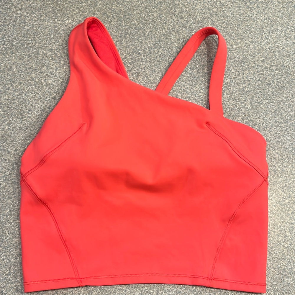Lululemon asymmetric crop top size 6